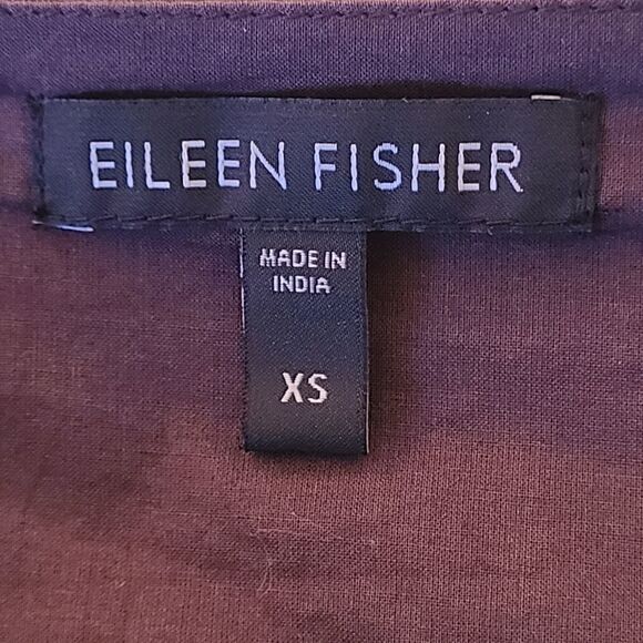 Eileen Fisher Women's Java Brown Rumpled Silk Sequined Dress Size XS - Picture 4 of 15